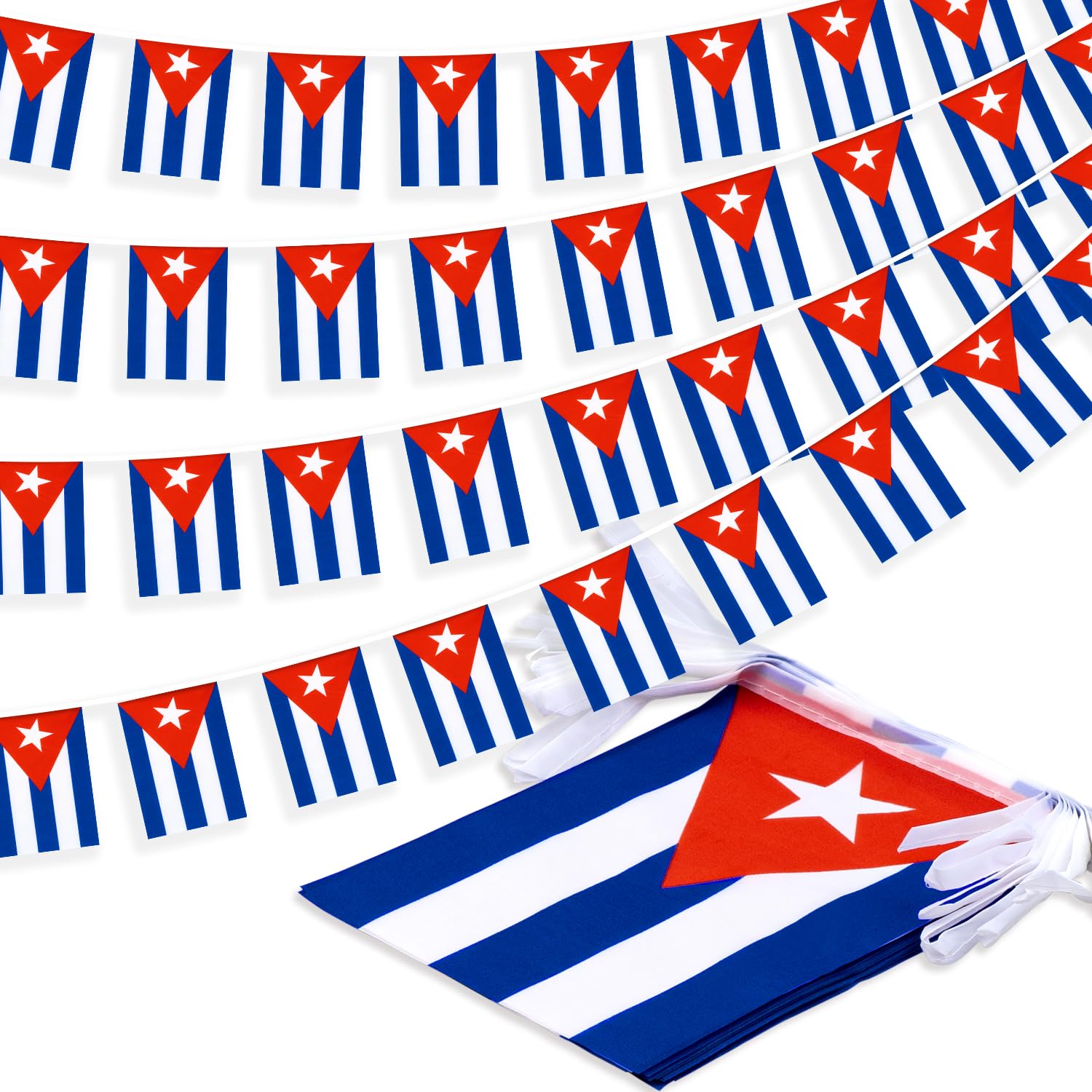 Cuba String Flag Pennant Banner, Small Mini Cuban