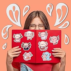 50Pcs Salamander Stickers, Axolotl Sticker,Kids