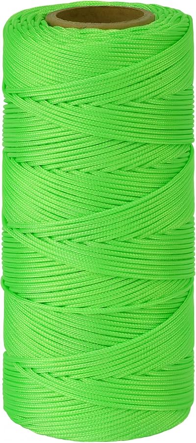 tenn well Green Mason Line 328ft Braided Brick Line for Building Gardening DIY