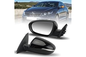 MOFOAP Driver Side Mirror Compatible with 2011 2012 2013 Kia Optima Mirrors with Turn Signal Light,Power Glass,Manual Folding,Replace KI1320152 Black (5 Pins)