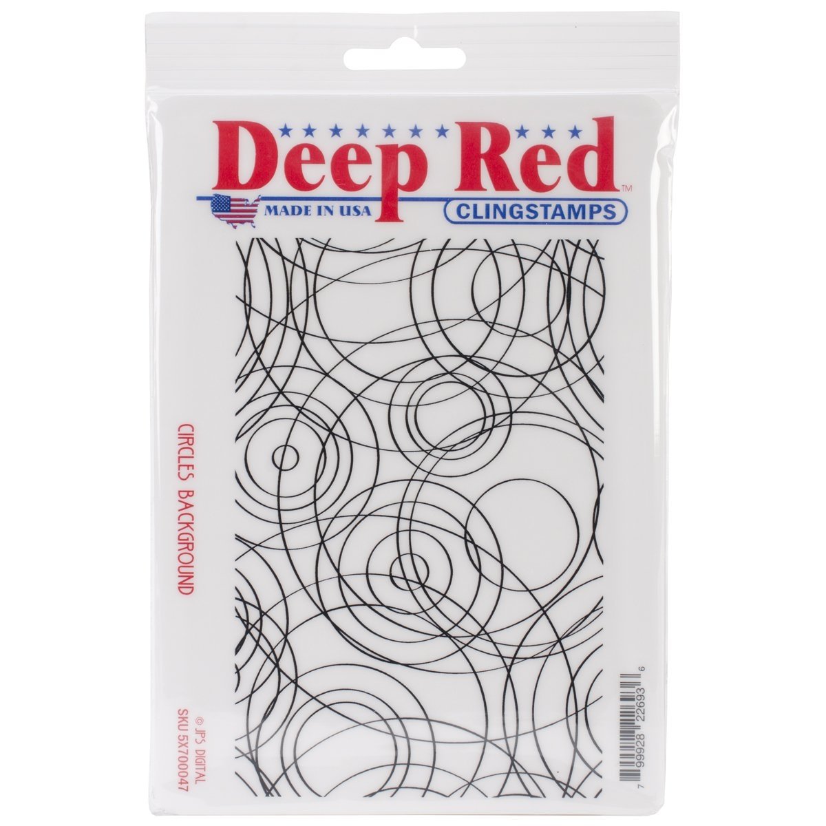 Deep Red Stamps Deep Red Cling Stamp 4 x 6-inch, Circles Background