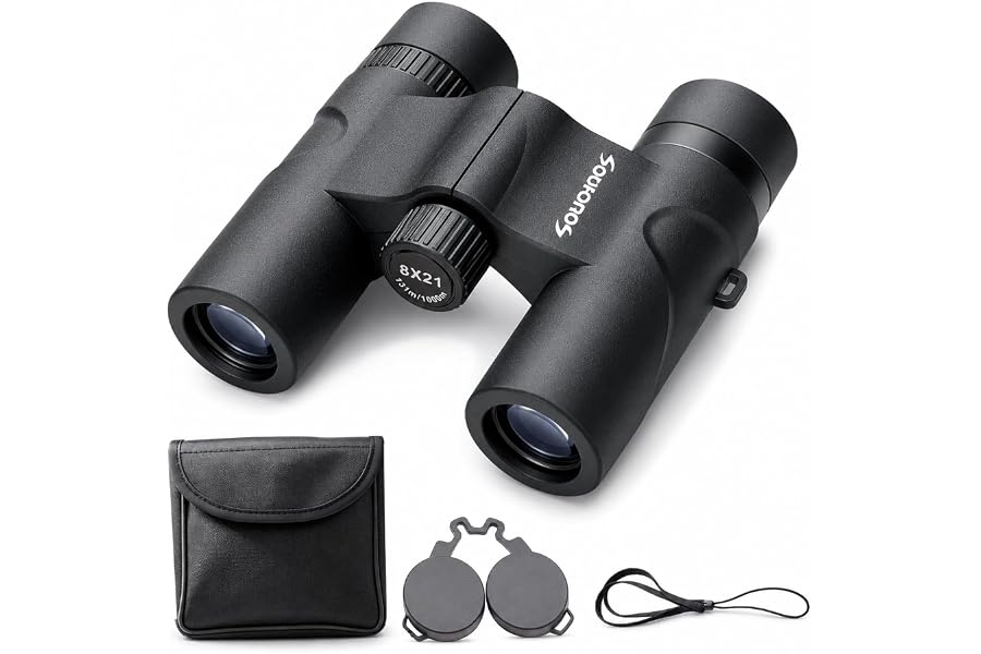 8x21 Compact Binoculars for Adults BAK4 Prism High Powered | 21mm Eyepieces BAK4 Prism, FMC Optics 262ft Wide View Waterproof 6.3oz Lightweight Bird Watching Hiking Travel Concerts Gift