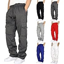 Amazon.com: Comfortable Baggy Cargo Sweatpants for Men