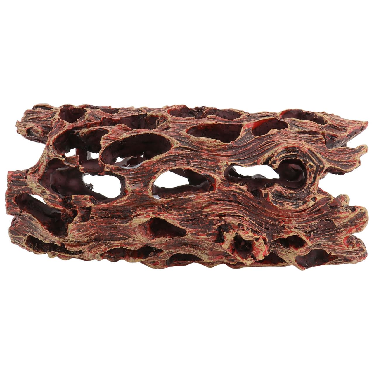 POPETPOP Fish Tank Resin Ornament Tree Cave Shrimp House Aquarium Decoration Hiding Shelter for Betta Small Fish and Reptiles 4.33X1.77X1.77In