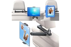 eSamcore Headrest Tablet Holder for car, Back Seat [3 in 1 Extension Arm] Fit iPad Car Mount Road Trip Essentials for Kid Bac