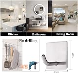 Vista Self Adhesive Hooks Stainless Steel Waterproof 4 Pack for Hanging view 5