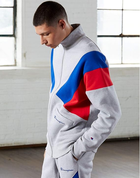 champion reverse weave colour block track top