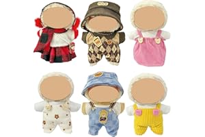 EZCORA Clothes for Doll, 6 Pack Doll Outfits for 17cm Doll, Perfect for Play and Display, Accessories for Doll's Collectors, (No Dolls) (Set 8)