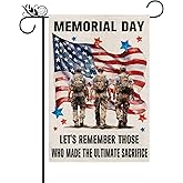 Memorial Day Garden Flag Patriotic 4th of July Stars and Stripes Veterans American Patriotic Vertical Double Sided Yard Outdoor Decor 12.5x18 Inch