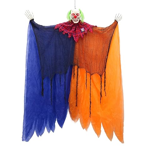 5ft Skeleton Head Reaper Halloween Hanging Scene Skull Set Decoration PROP SHOP