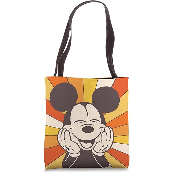 Amazon.com: Disney Mickey Mouse Sun Burst Smile Retro Tote Bag