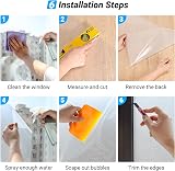 Funfox Frosted Window Film Privacy Vinyl 90x200cm Static Cling UV Protection view 6