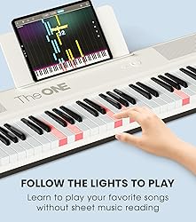 The ONE Smart Keyboard COLOR 61 Lighted Keys Piano
