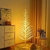 Alpha Decor 5ft Lighted Birch Tree Lights With713Warm White LED Christmas Tree for Christmas Decorations Indoor Home Wedding Party