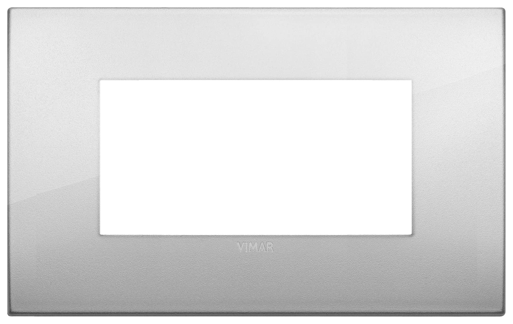 Vimar 19954.03 Arké Fit Plate 4 Modules, Metal, Silver