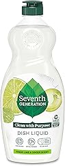Seventh Generation Dish Soap Fresh Lime & Ginger Scent 1 count Dishwashing Soap Dish Detergent Liquid Soap 19 oz
