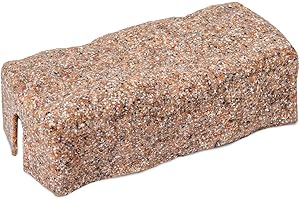Beuta DIY Dig-Free Faux Stone Landscape Edging End Brick – Final Piece for Completing Your Landscaping Edging Project (1 Pc, Cobblestone) – Connects to Other Beuta Bricks