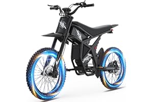 BOOTIME GT73/GT73Pro/GT73mini Electric Dirt Bike for Teens Adults,3000W/2500W Electric Motorcycle with 60V 36AH Battery,50/37MPH E Dirtbike with25/14" Fat Tire Mountain Off-Road E-Bike Hydraulic Brakes