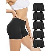 TIICHOO Incontinence Underwear for Women Washable Leak Proof Boxers Bladder Protective Boyshorts 5 Pack