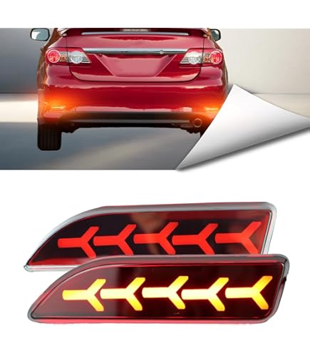 Amazon.com: ADIIL Bright Red Lens LED Rear Bumper Reflectors Fog