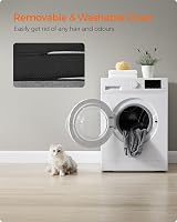 Feandrea Dog Bed Linen-Look Small with Raised Edges 60x50x21 cm Light Grey view 7