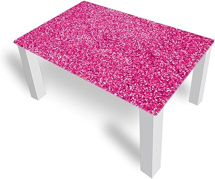 Dekoglas Couchtisch Brokat Pink Glastisch Beistelltisch Fur Wohnzimmer Motiv Kaffee Tisch 90x55 Cm In Schwarz Oder Weiss Amazon De Kuche Haushalt