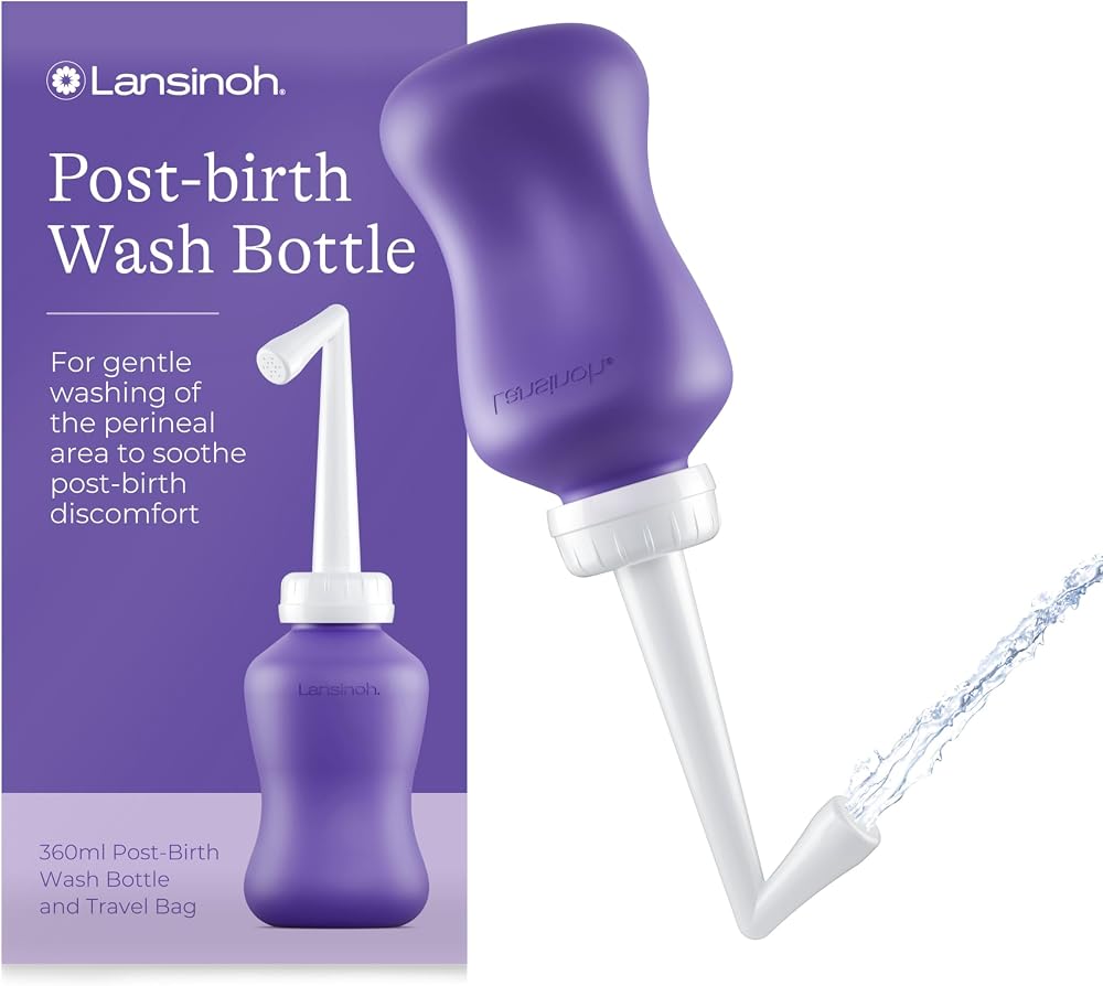 Lansinoh Peri Bottle Postpartum 360 ml with Angled Spout & Travel Bag
