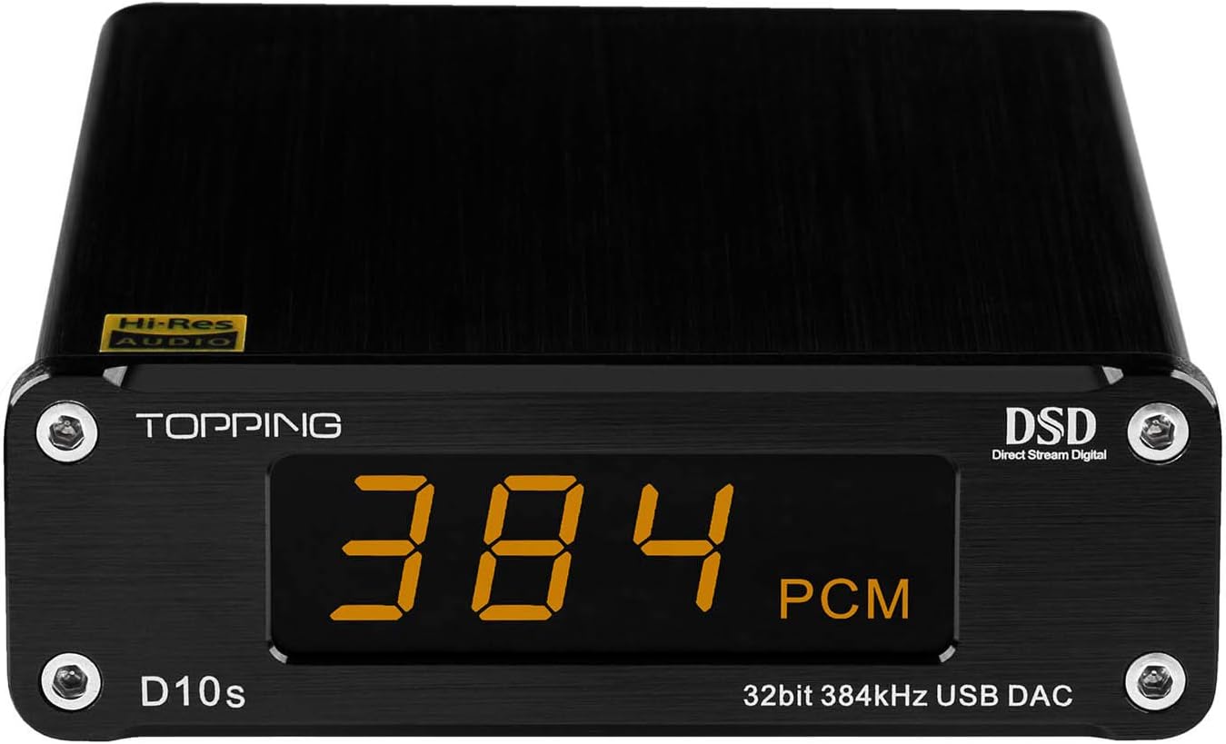 Topping D10s Mini USB DAC ES9038Q2M XMOS XU208 PCM384kHz DSD256 Native Audio Amplifier Decoder Black - Image 4