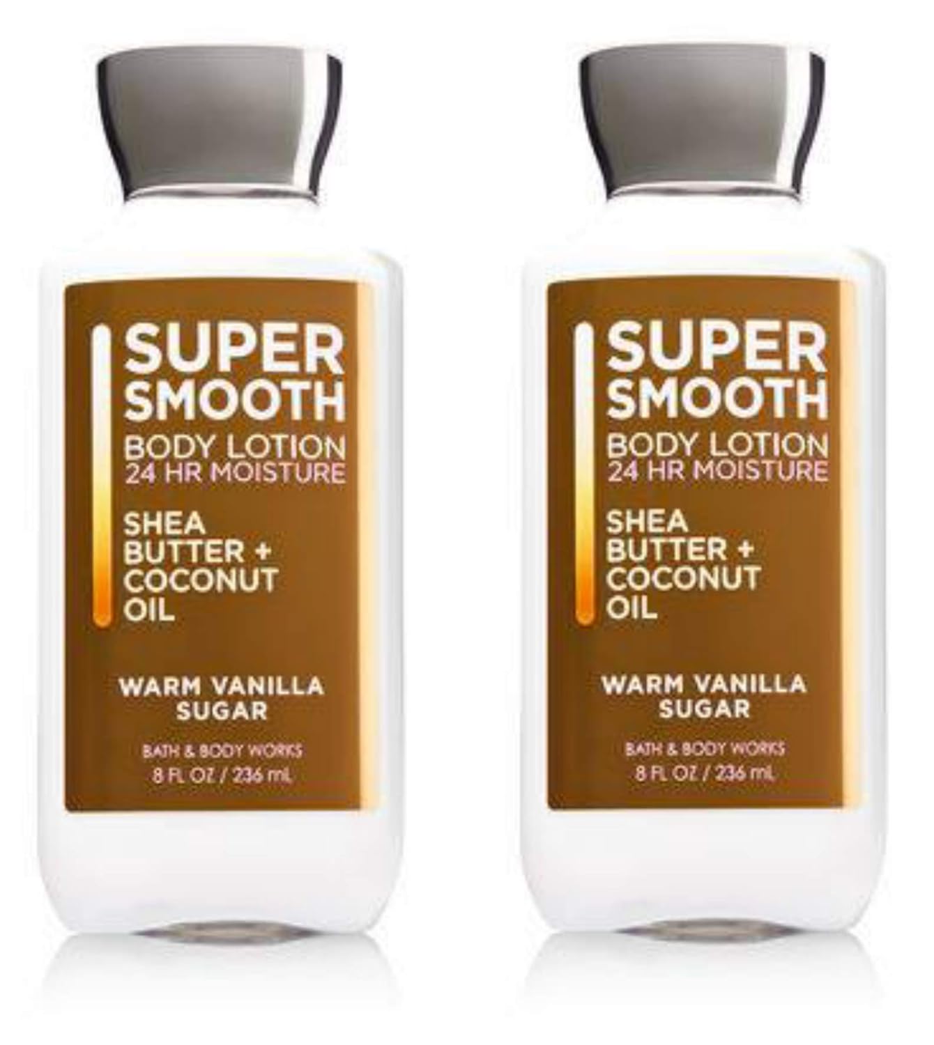 Bath And Body Works 2 Pack Warm Vanilla Sugar Body Lotion New Super Smooth Formula 8 Oz