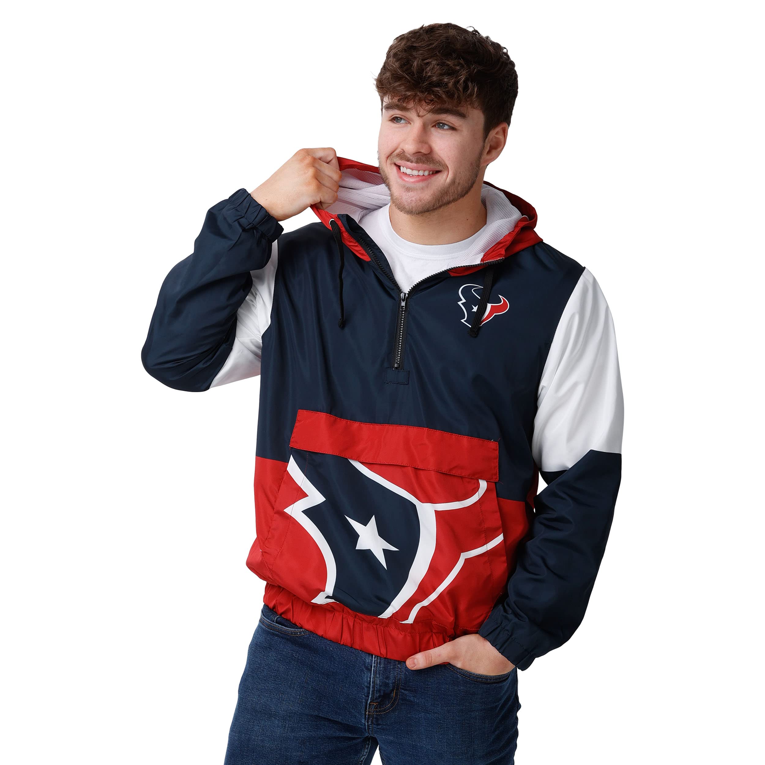 FOCO Houston Texans NFL Mens Warm-Up Windbreaker - M Image