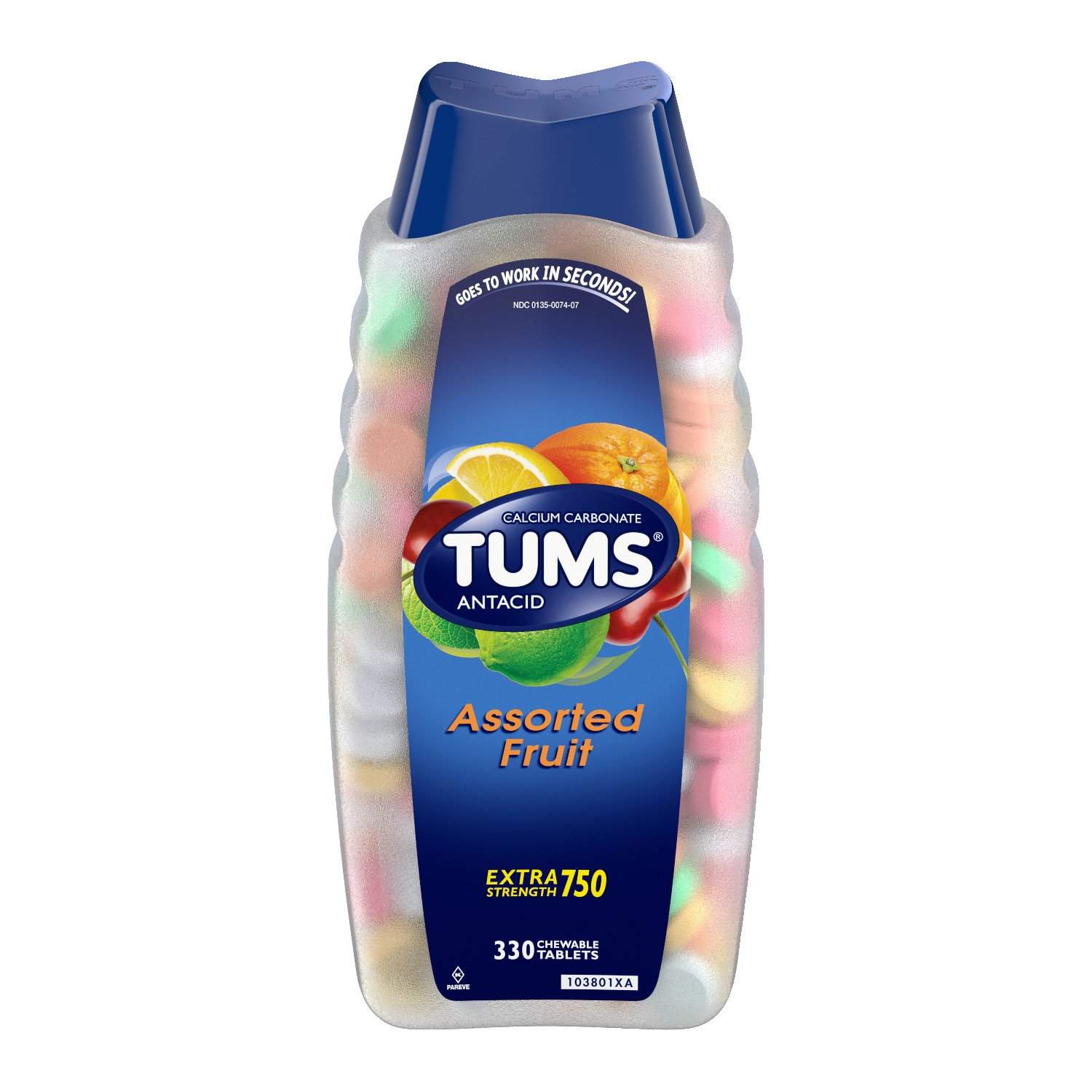 Galleon TUMS Antacid Chewable Tablets For Heartburn Relief, Extra
