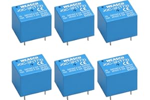 Weasch 6Pcs PCB Power Relay JQC-3F(T73), DC 5V Coil, 7A 240VAC, SPDT, 5 Pins (6)