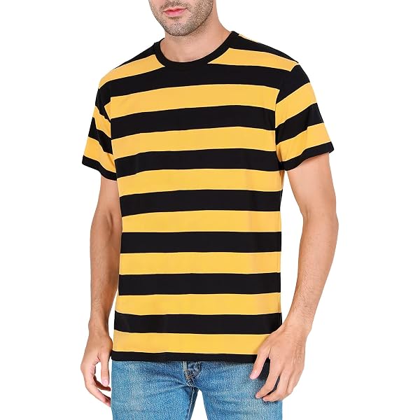yellow and black striped bee t shirt