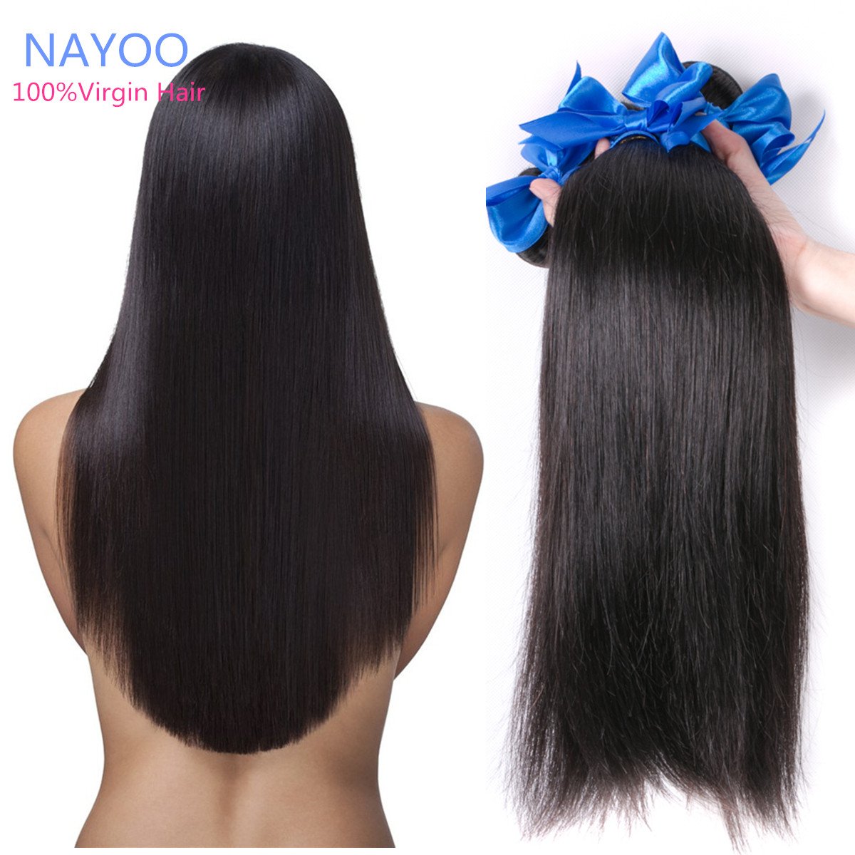 Amazon Com Nayoo Brazilian Remy Hair Extension Straight Hair