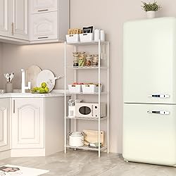 HOMEFORT 5-Shelving Unit, Adjustable Wire