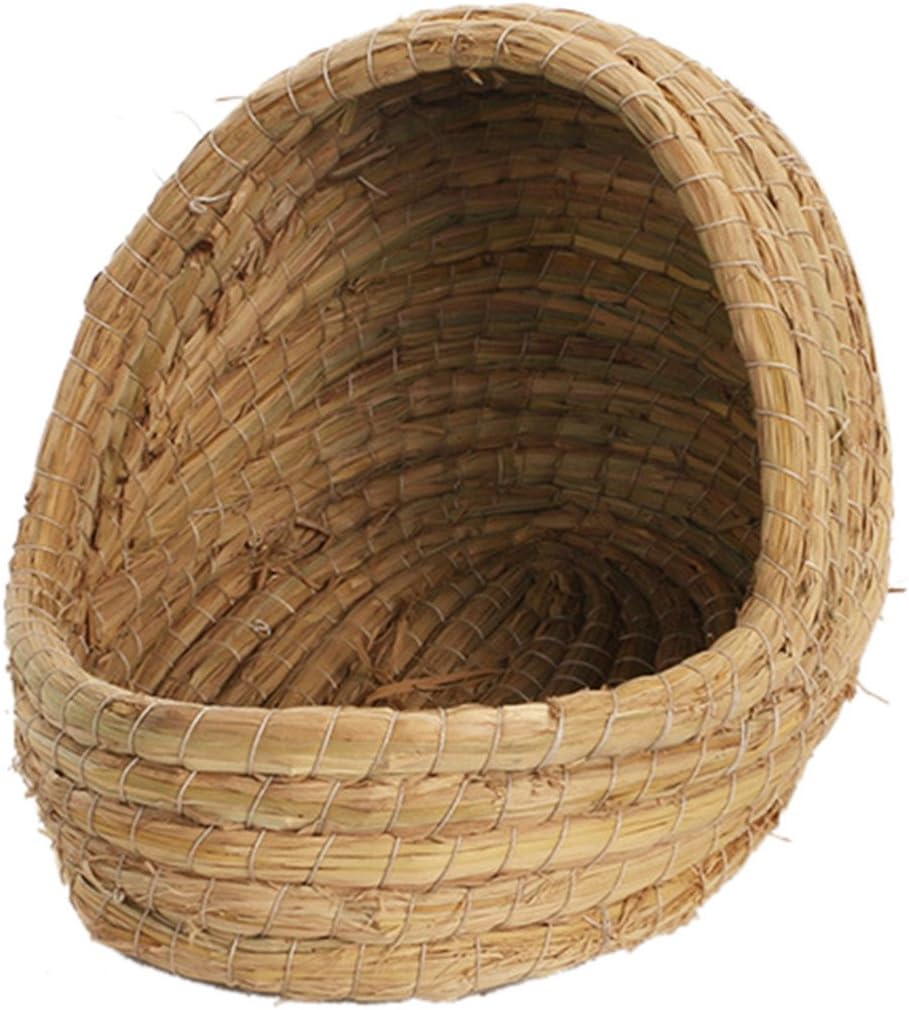 Inusn Handwoven Petes Straw Nest for Rabbits Small Pest 7.9"*7.5"*10.6"