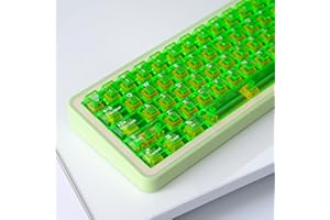 114 Keys Transparent Keycaps PC Cherry Profile Bright Green Clear Keycaps Set Fit for Cherry Mx Switches Mechanical Keyboard