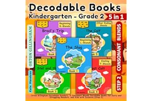 Decodable Books Kindergarten - Grade 2: Orton Gillingham Decodable Readers, 5 Consonant Blends Stories for Early and Struggli