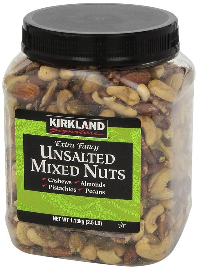 KIRKLAND SIGNATURE QNKDQK Extra Fancy Unsalted Mixed Nuts 2.5 (LB), 4