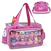 RZYLKA Carrying Case for Tonies, Tonie box, Tonies Figures,Tonie Characters - Transparent Storage Bag Case with Charger Access, Music Holes, Portable for Travel Organizer