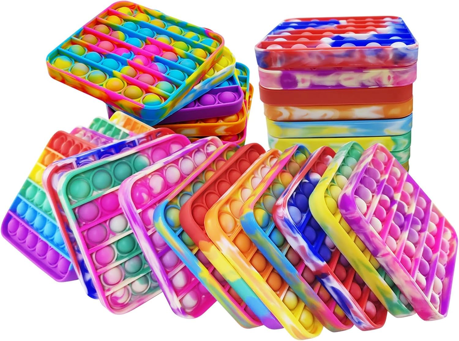 Photo 1 of 12 Pcs Pop Bubble Fidget Toys for Party Favors, Stress Relief Pressure Relieving Toys for Kids, Pop Bulk Toddler Toy for Birthday Christmas Valentine Gifts and Classroom Prizes