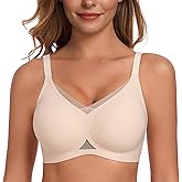 Gailife Womens Wireless V Mesh Comfortable Bra Seamless Bralette Push Up Bras No Underwire Supportive Tshirt Everyday Bras