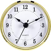 Hicarer 3-1/8 Inch (80 mm) Clock Insert Fit Diameter 3.0 inch (76 mm) Hole (Gold)