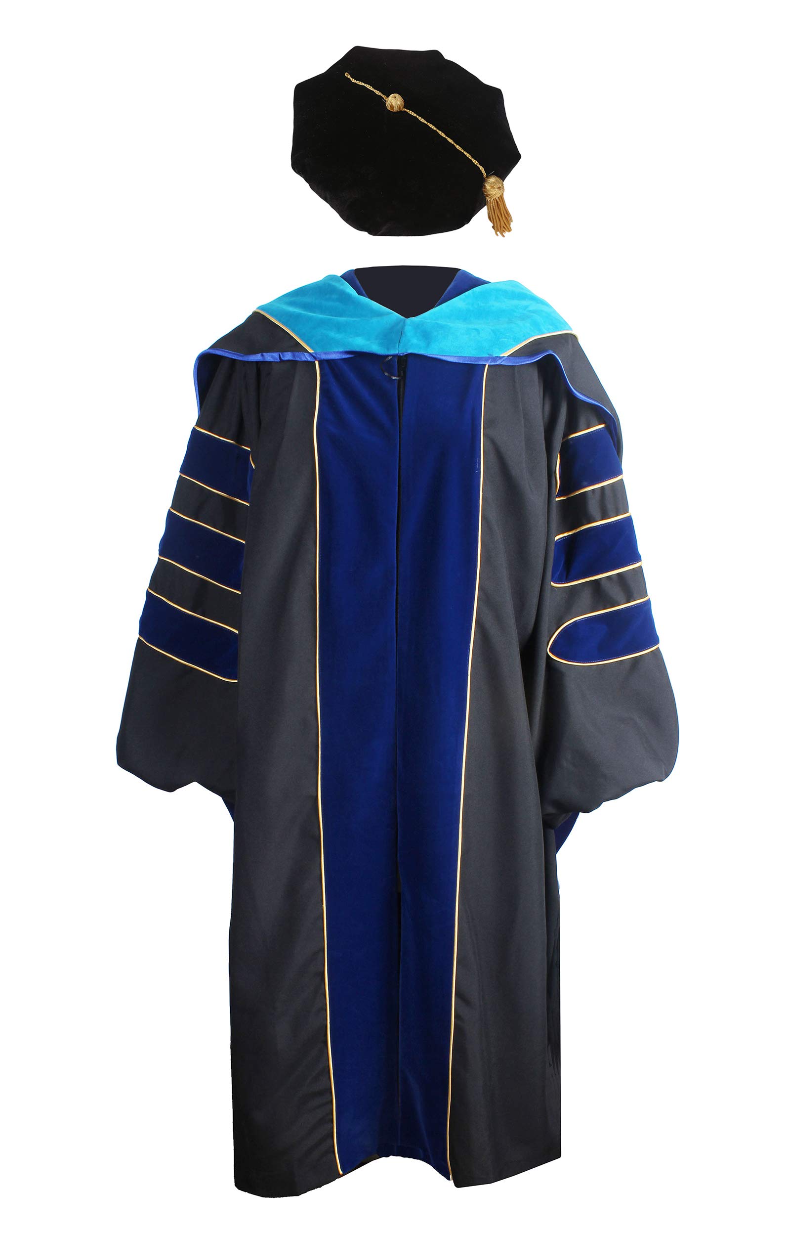Buy GraduationService Deluxe Graduation Doctoral Gown,Hood and 8Side
