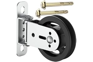 CNQLIS Gym Pulley Blocks,3.46in/90mm Wall Mount Fixed Pulley Wheel Rotation 180 Degree,Heavy Duty Swivel Pulley for LAT Pulley System,for Gym Pulley System, Gym Equipment, DIY Home Projects