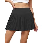 AZOAO Pleated Tennis Skirt for Women Mini Skort with Pockets | High Waisted Athletic skirts, A Line skirt, Casual skirt for women, Sport skirts for girls