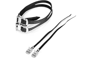 VANICE 1 Pair Bikes Pedal Toe Straps Universal Replacement Foot Pedal Straps for Excersise Stationary Bike/Bicycle
