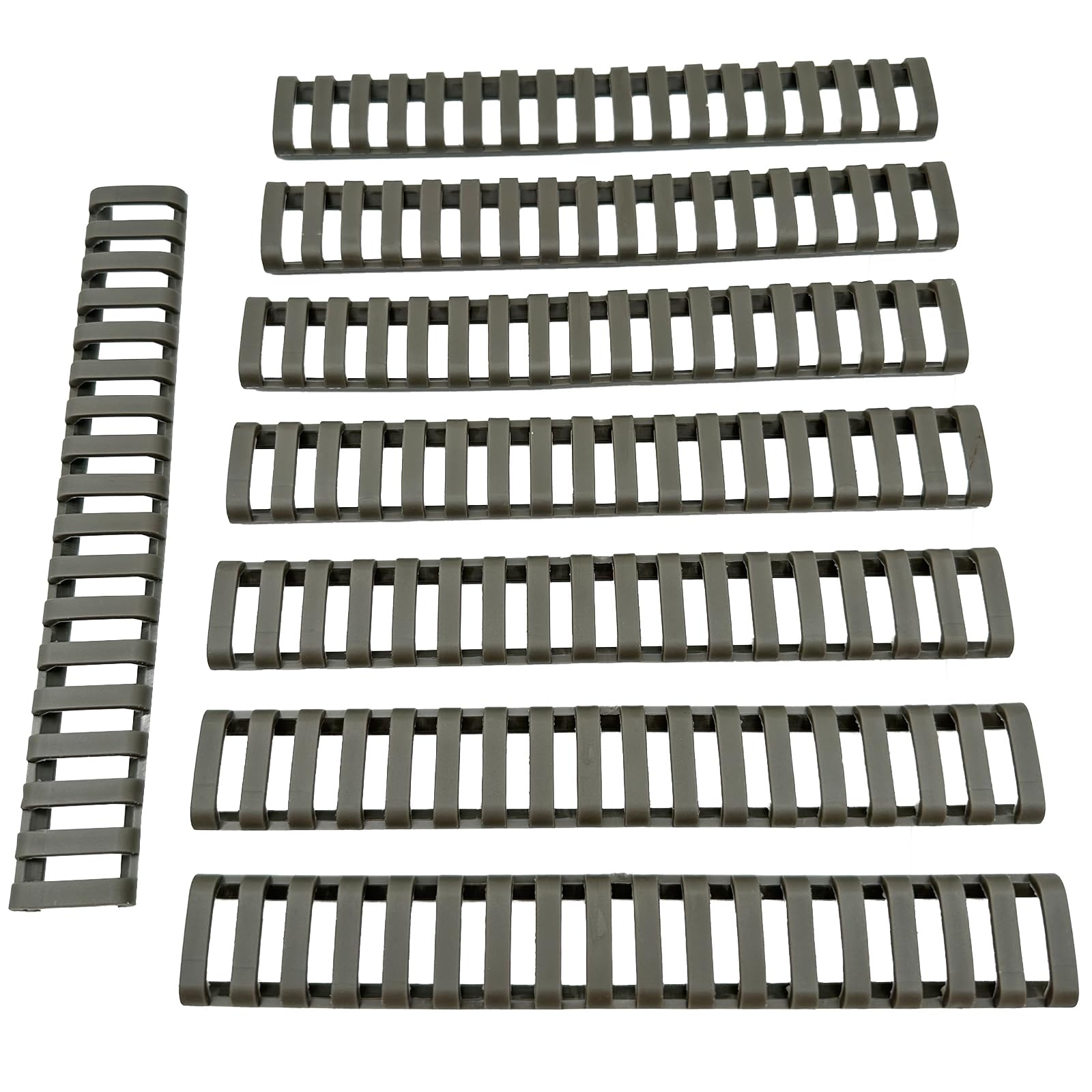Photo 1 of DDOUT Picatinny Rail Cover Rubber, OD Green 18-Slot Rubberized Rail Protection Ladder, Cut to Any Size for Easy Installation