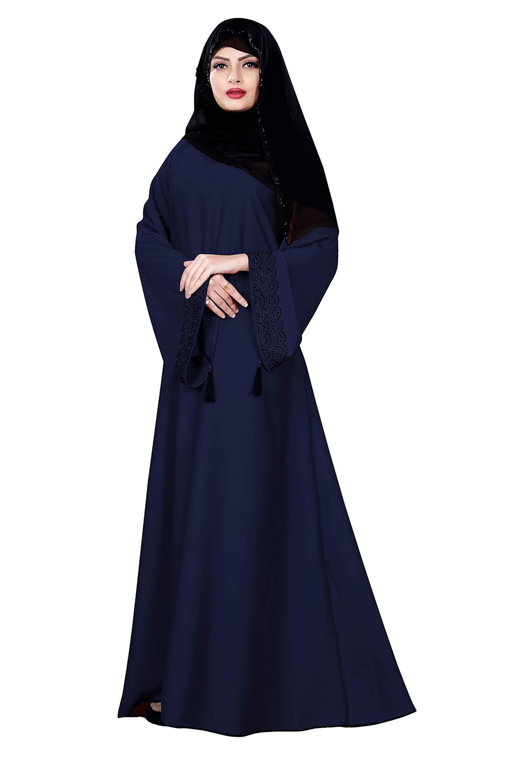 Justkartit Navy Blue Color Nida Abaya 