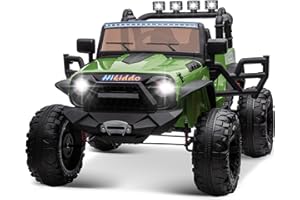 Hikiddo 24V Kids Ride on Truck 2 Seater, Electric Car Vehicle for Kids with Parent Remote Control for Boys and Girls